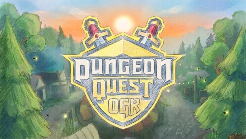 Dungeon Quest Reborn official cover art with the game logo